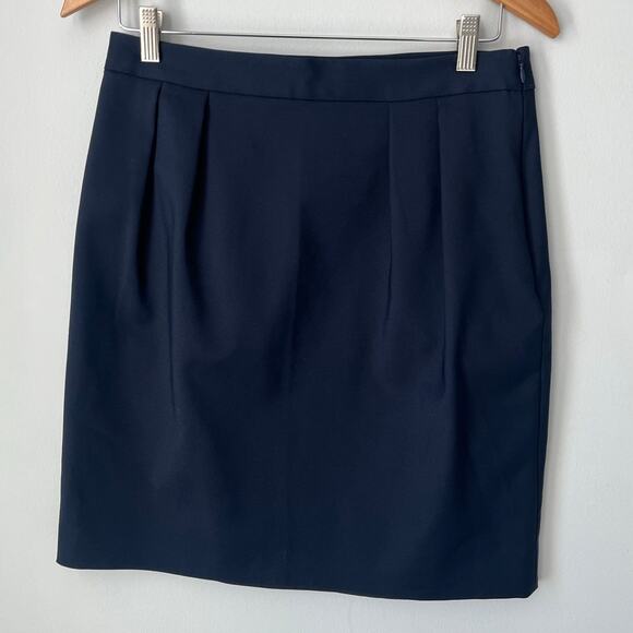 Kate Spade Skirt The Rules Navy Luxury Preppy Minimalist Career Office Size 8 - Picture 1 of 8